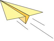Yellow paper airplane